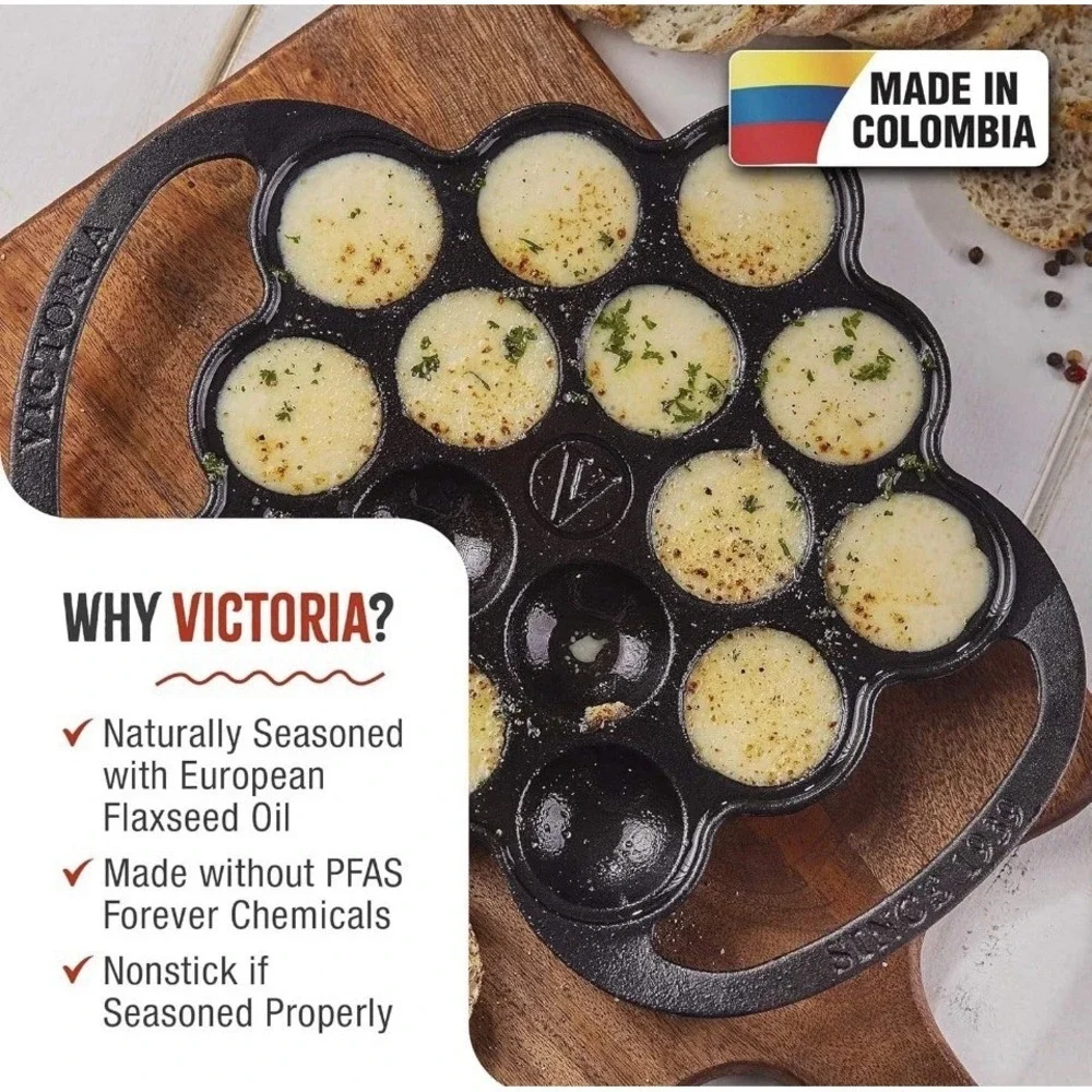 Victoria Cast Iron Poffertjes Pancake Pan Since 1939 (C6)